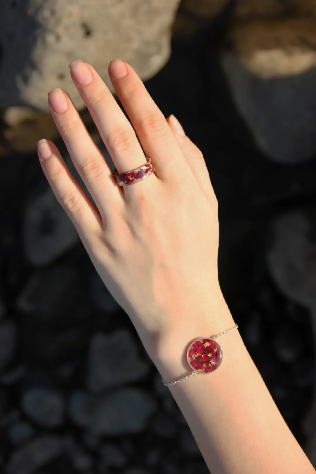 Handmade Floral Ring Collection – Sterling Silver Rings with Natural Petals | Armenia