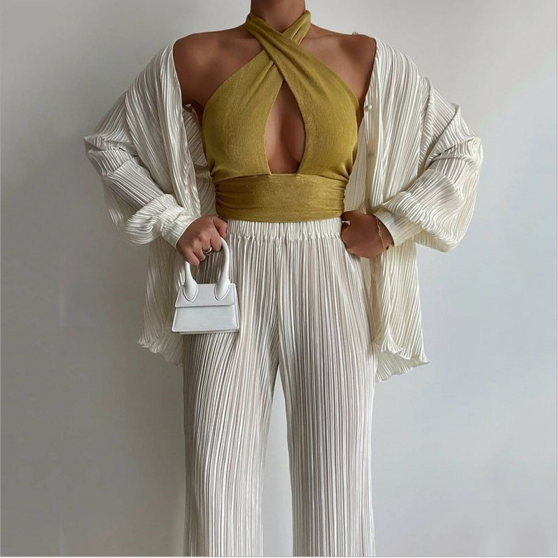 Lace Cardigan Top Sweater Loose Suit