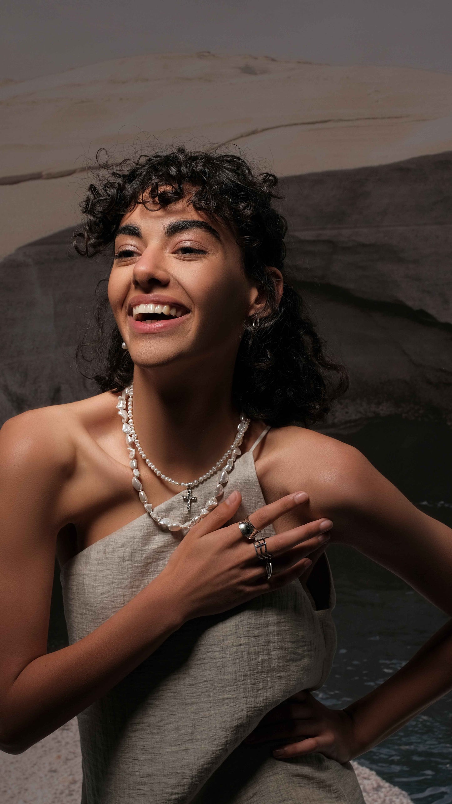 Necklace with pearl