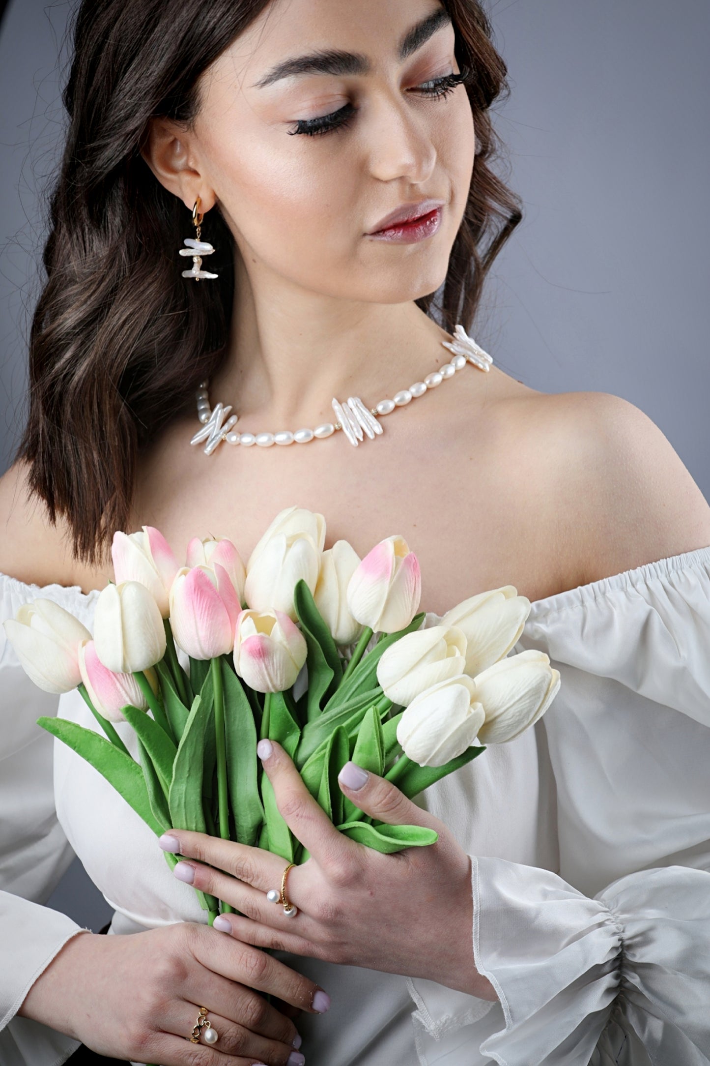 Handmade Keshi Freshwater Pearl Necklace | Elegant Pearl Jewelry Armenia