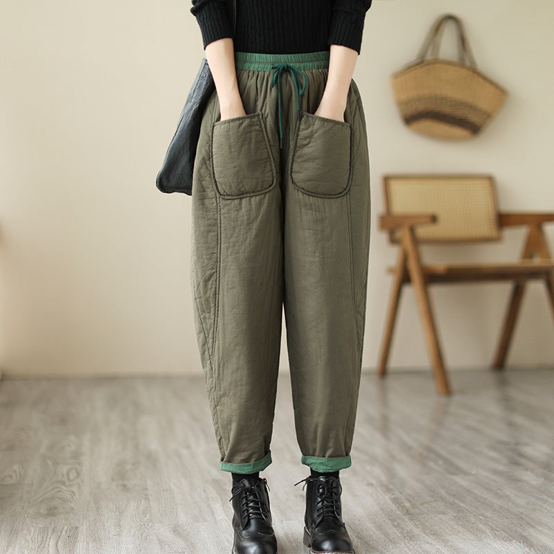Winter Artistic Korean-style Carrot Pants Loose Fit
