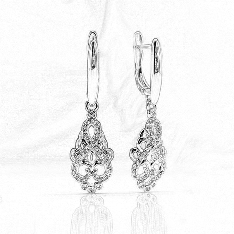Geometric Rhinestone Earrings Fashion Simple Zircon Earring Women's Jewelry