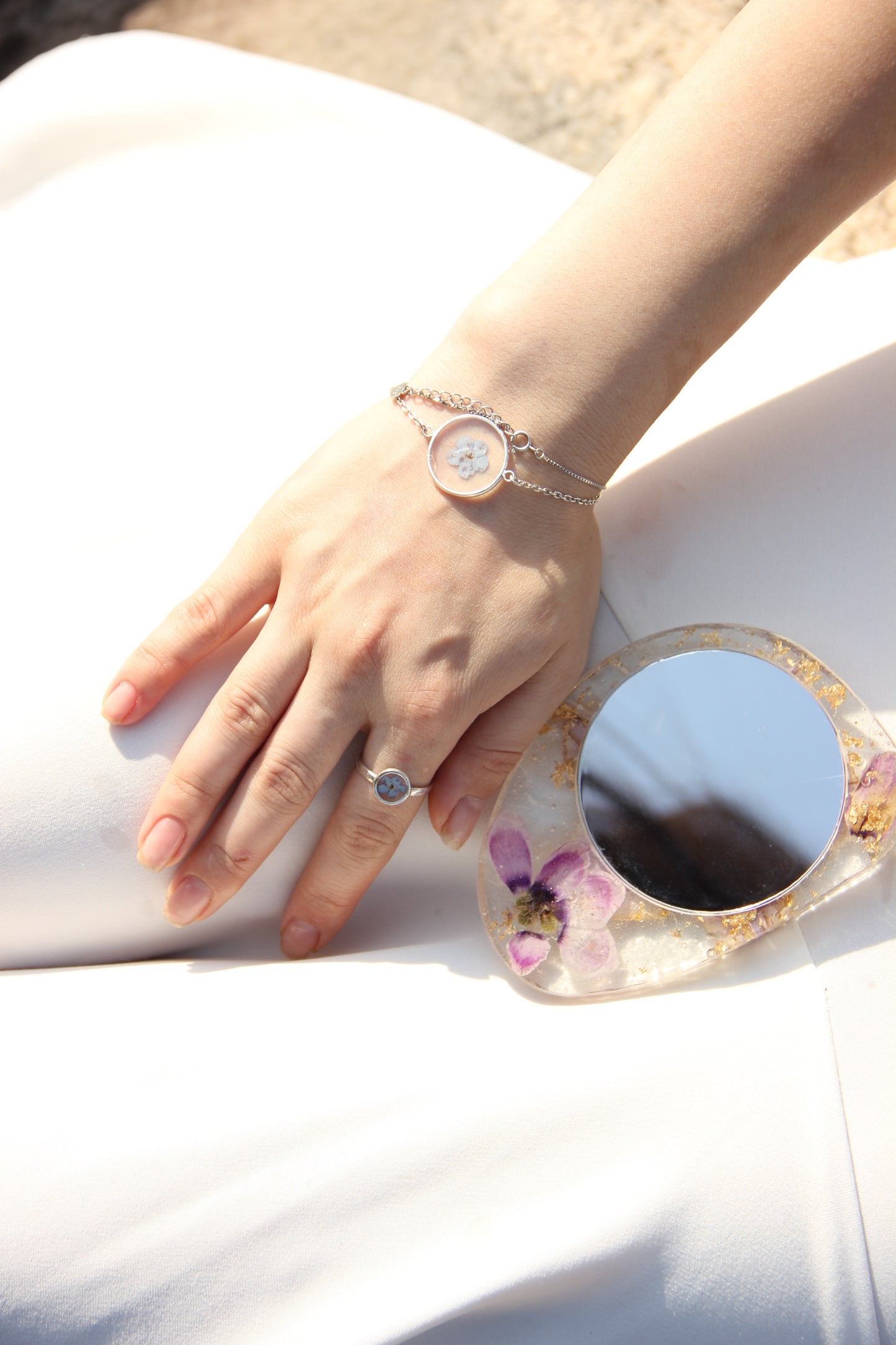 Handmade Floral Pocket Mirror – Elegant Compact Mirror | Armenia