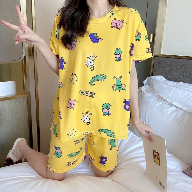 Korean Style Loose Cute Cartoon Casual Home Clothes