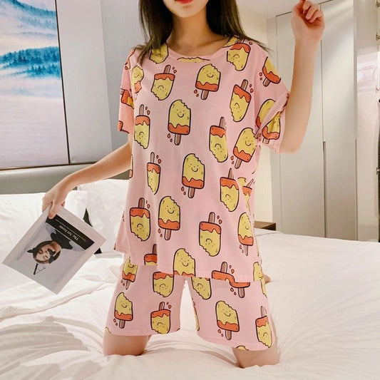 Korean Style Loose Cute Cartoon Casual Home Clothes