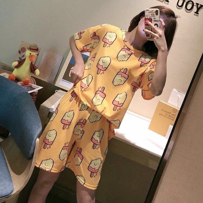 Korean Style Loose Cute Cartoon Casual Home Clothes