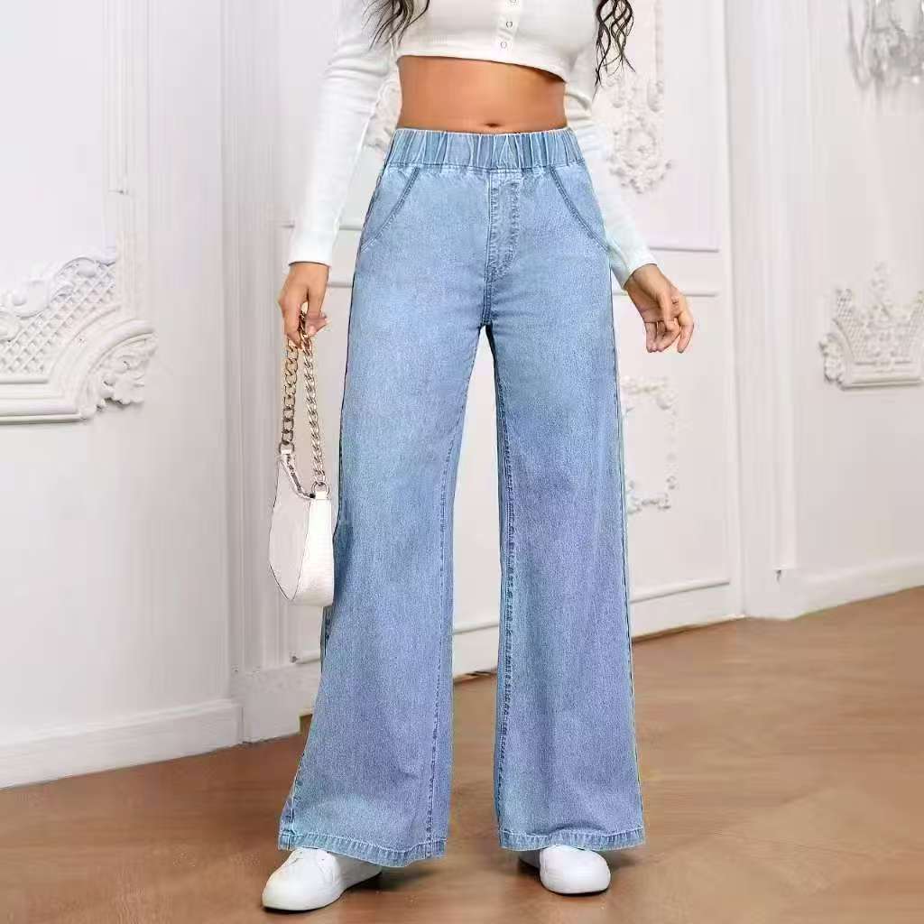 Wide Leg Jeans Straight Fashion Casual Straight Pants Women's Comfortable Street Style Trousers