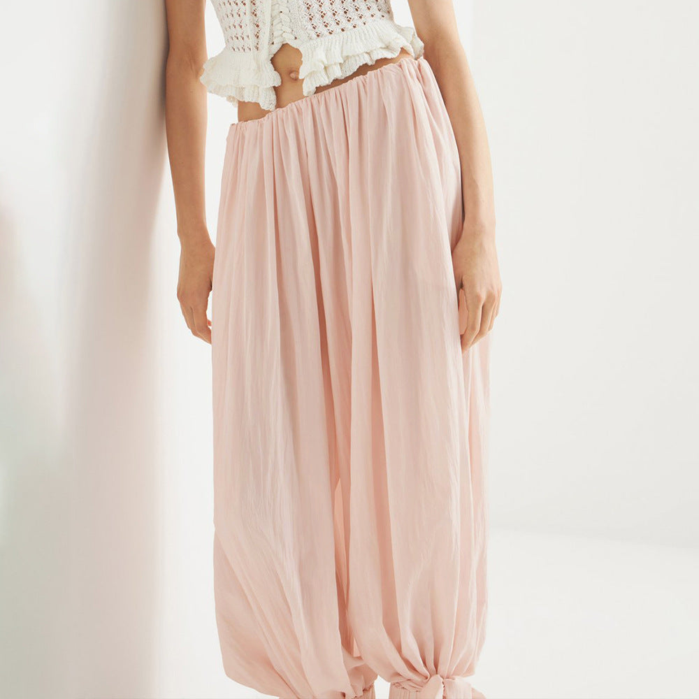 Strap-fit Slimming Loose Lantern Pants Women's Trousers