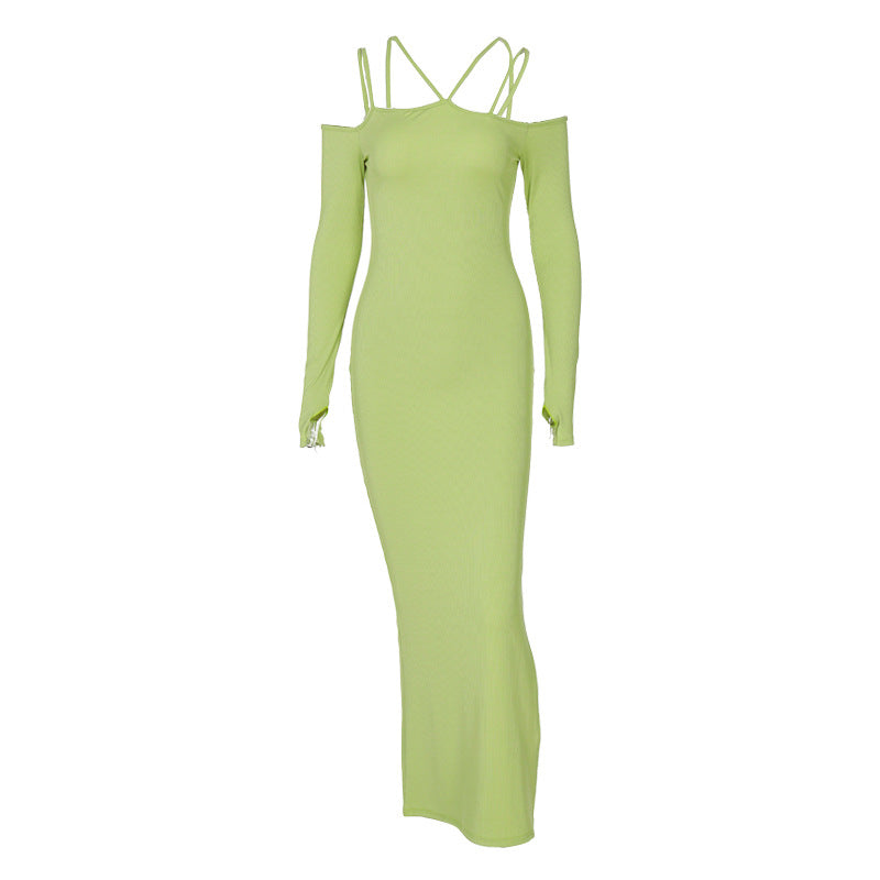 Spring Fashion Finger Sleeve Dress
