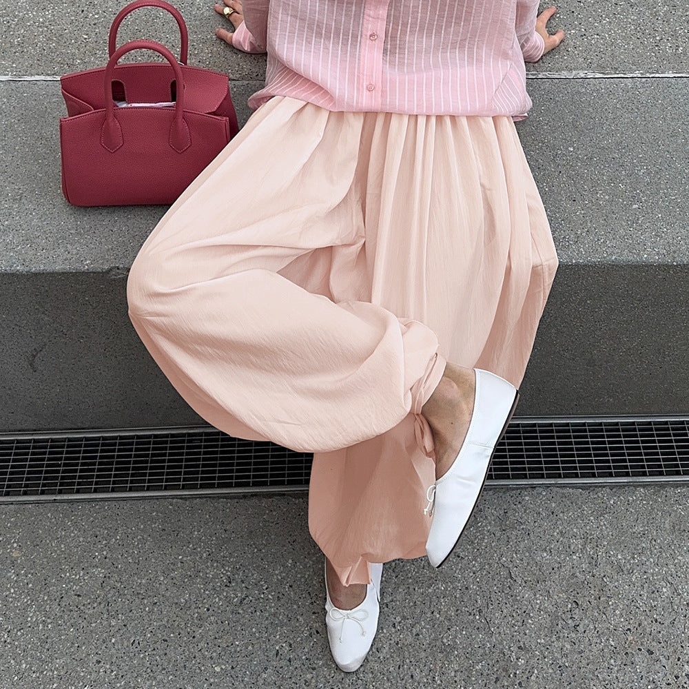 Strap-fit Slimming Loose Lantern Pants Women's Trousers