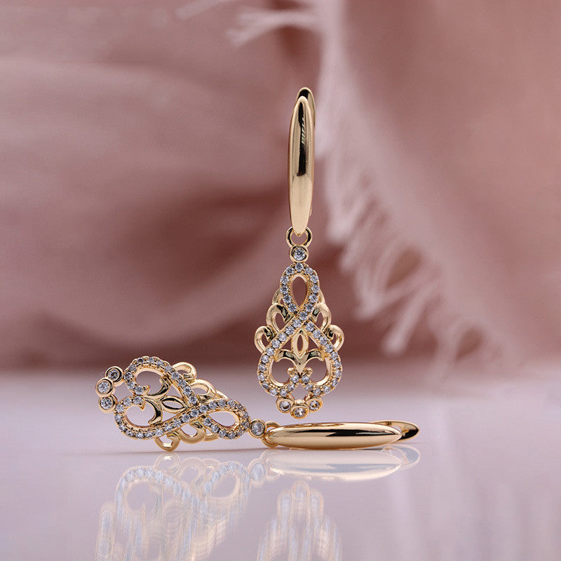 Geometric Rhinestone Earrings Fashion Simple Zircon Earring Women's Jewelry
