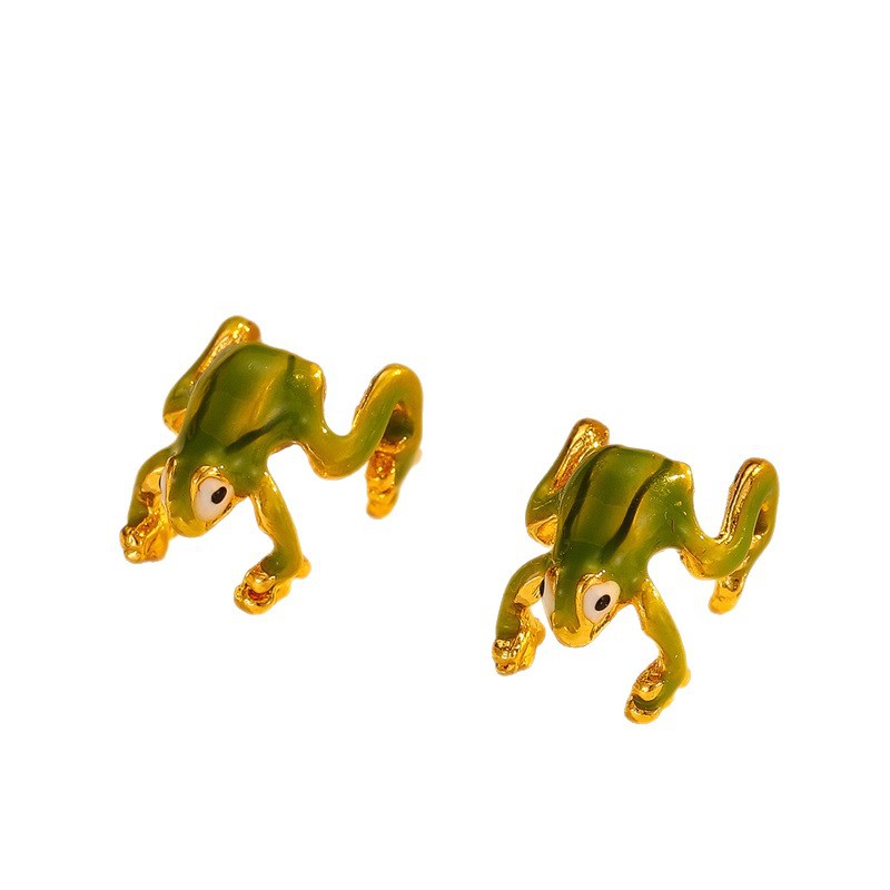 New European And American-style Frog Earrings For Women