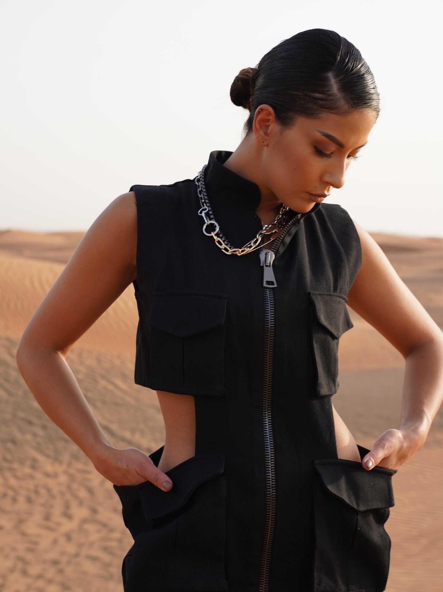 Premium Cotton Safari Vest – Modern Women's Utility Vest | Armenia
