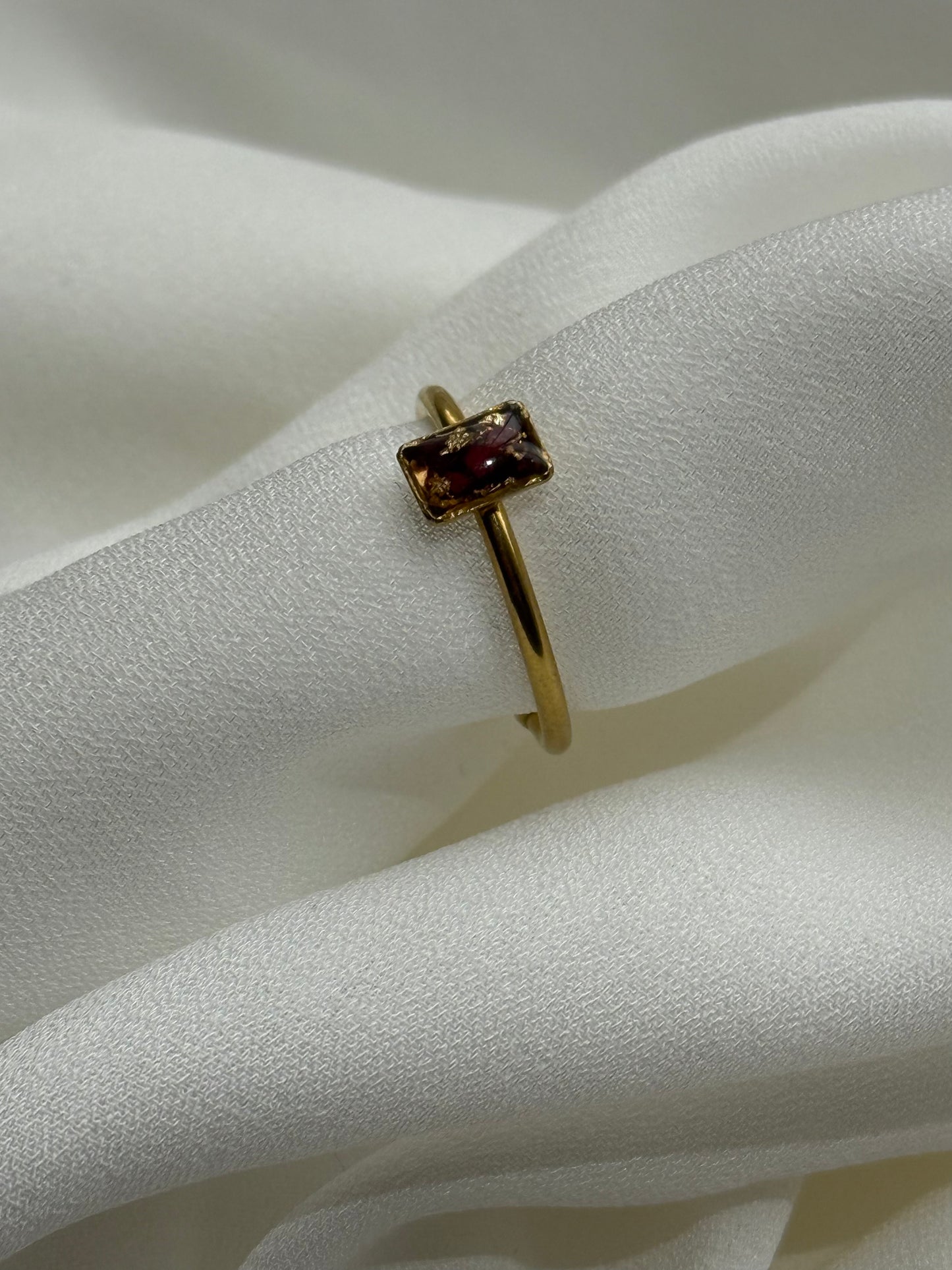 Handmade Floral Ring with Gold-Tone Details | Nature Inspired Jewelry Armenia