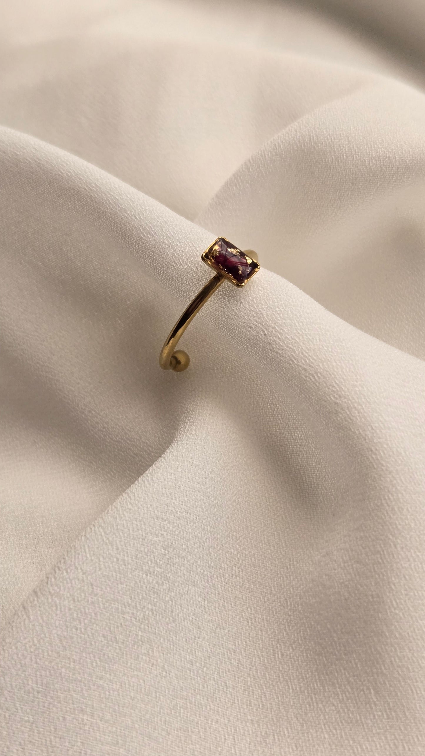 Handmade Floral Ring with Gold-Tone Details | Nature Inspired Jewelry Armenia