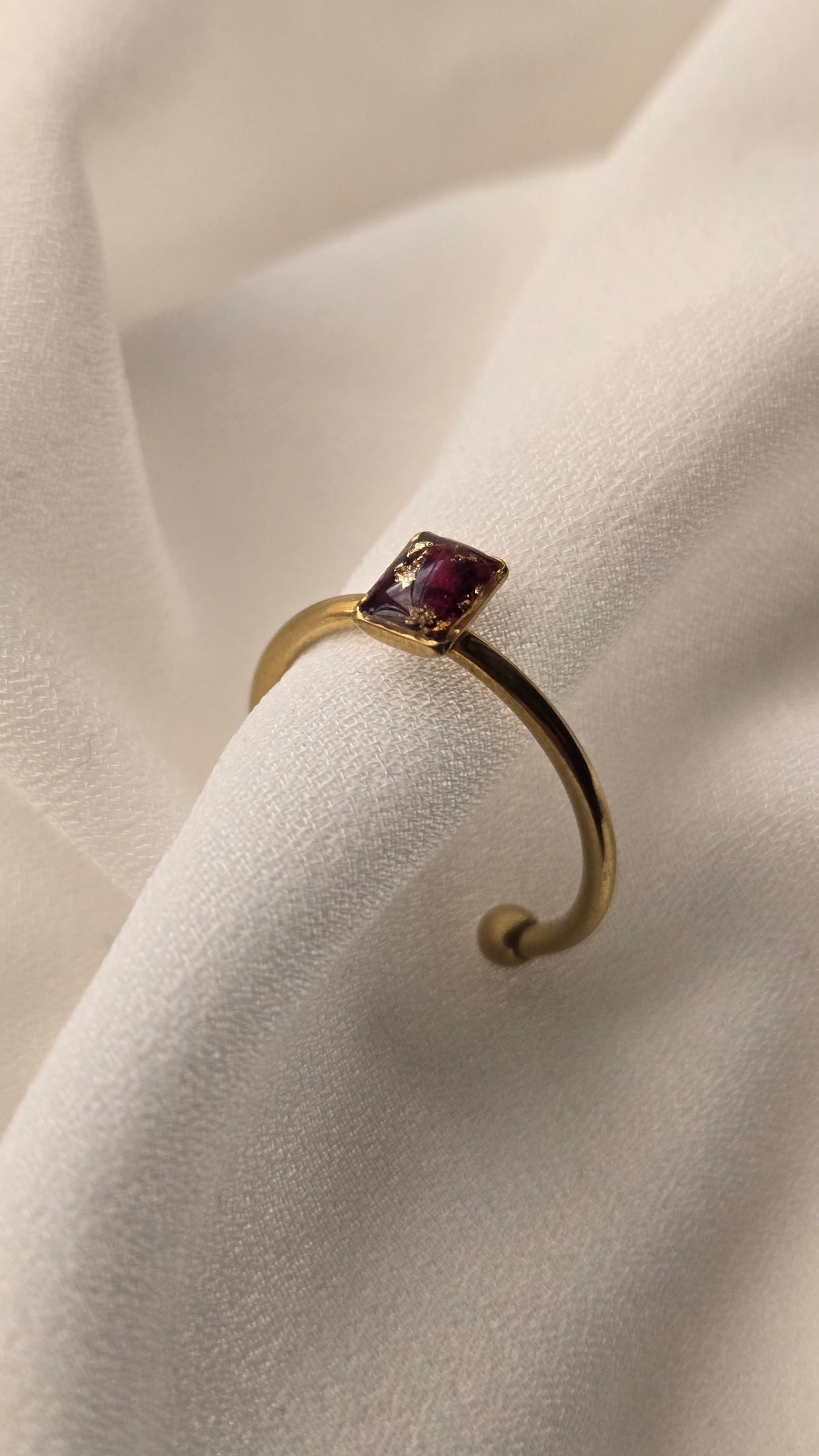 Handmade Floral Ring with Gold-Tone Details | Nature Inspired Jewelry Armenia