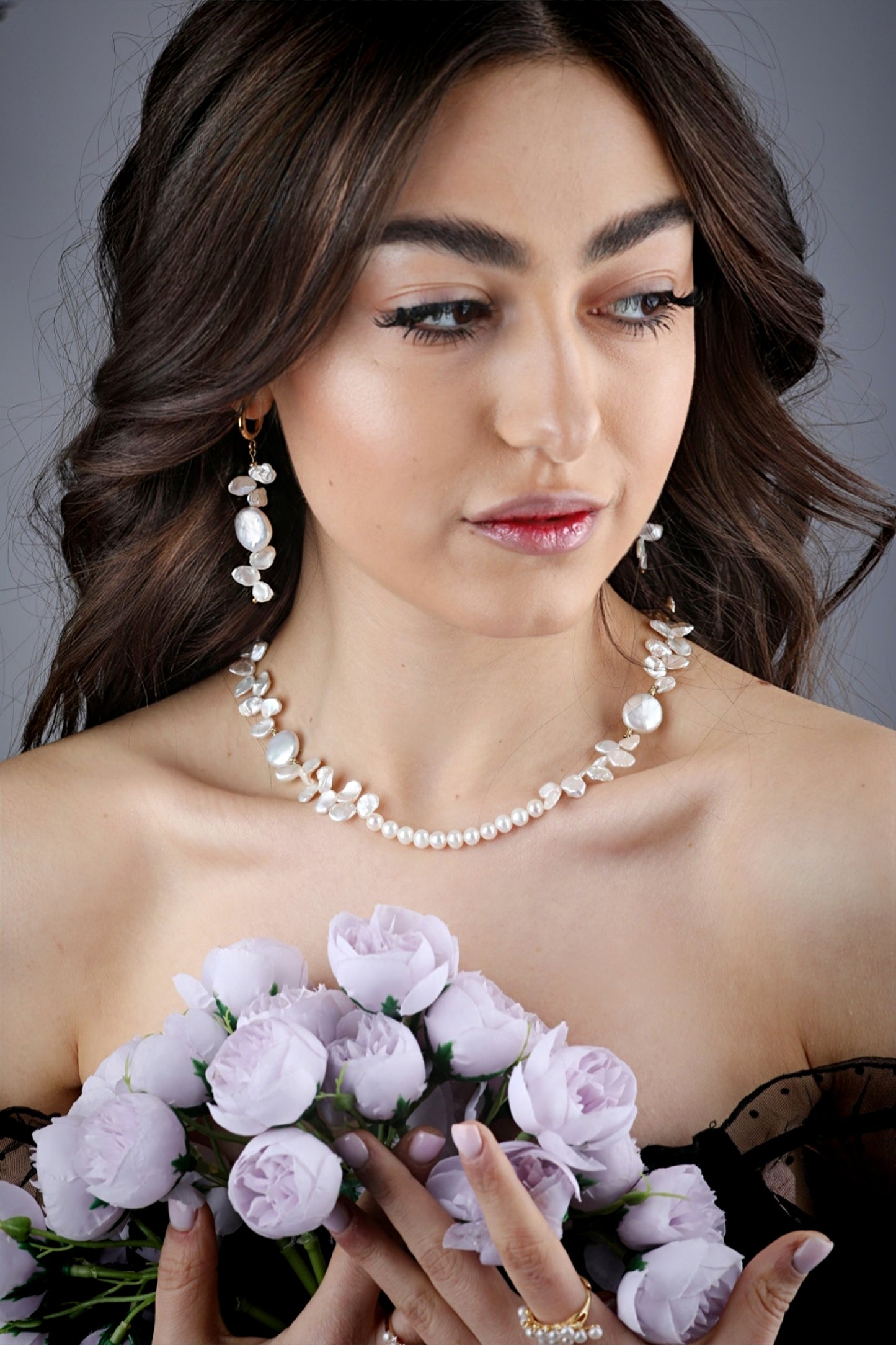 Handmade Baroque & Keshi Pearl Necklace | Freshwater Pearl Jewelry Armenia