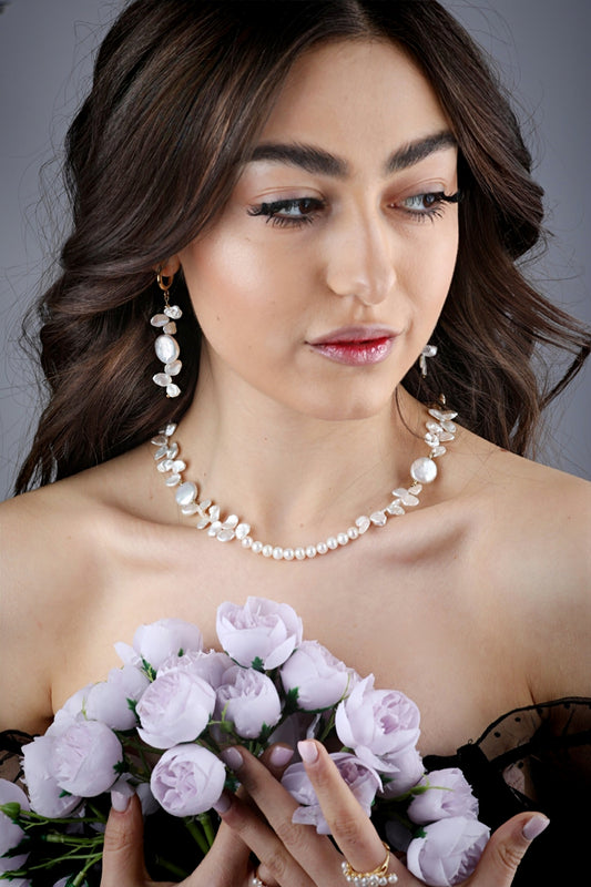 Handmade Baroque & Keshi Pearl Necklace | Freshwater Pearl Jewelry Armenia