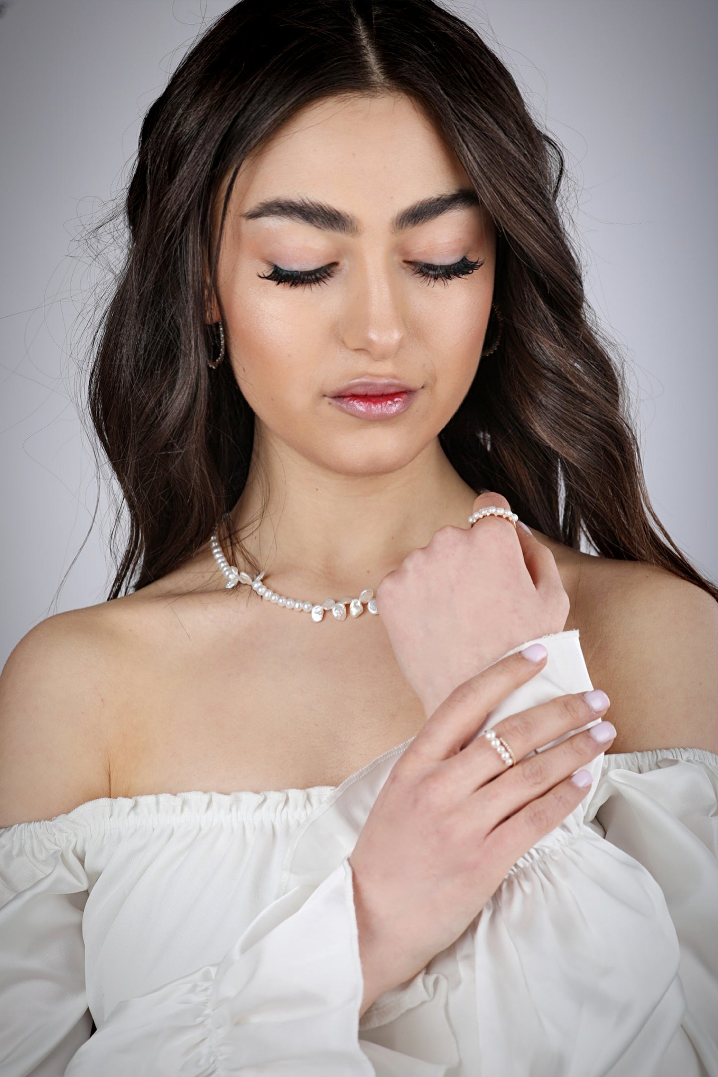 Freshwater Pearl Necklace with Keshi Pearls | Handmade Jewelry Armenia