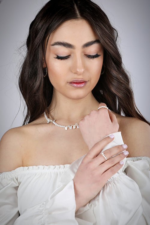 Freshwater Pearl Necklace with Keshi Pearls | Handmade Jewelry Armenia