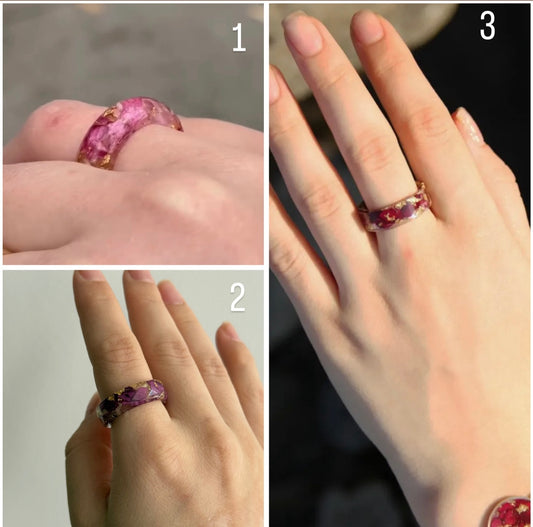 Handmade Floral Ring Collection – Sterling Silver Rings with Natural Petals | Armenia