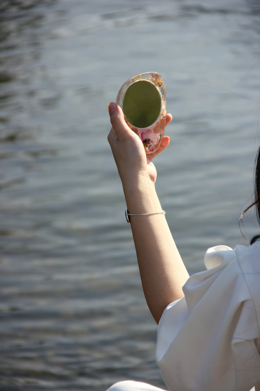 Handmade Floral Pocket Mirror – Elegant Compact Mirror | Armenia