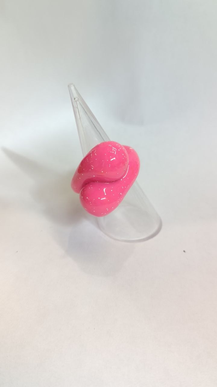 Hot Lips Pink Clay Ring – Bold Statement Ring | Handmade in Armenia