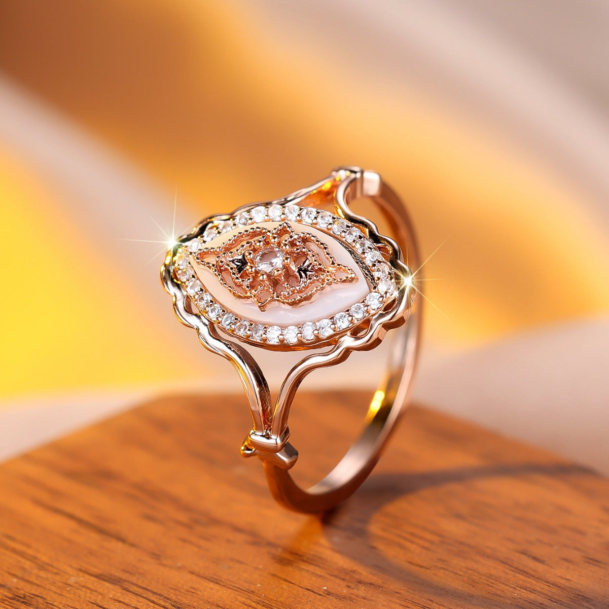 Simple Edgy Ring For Women With A Delicate Lace-like Design