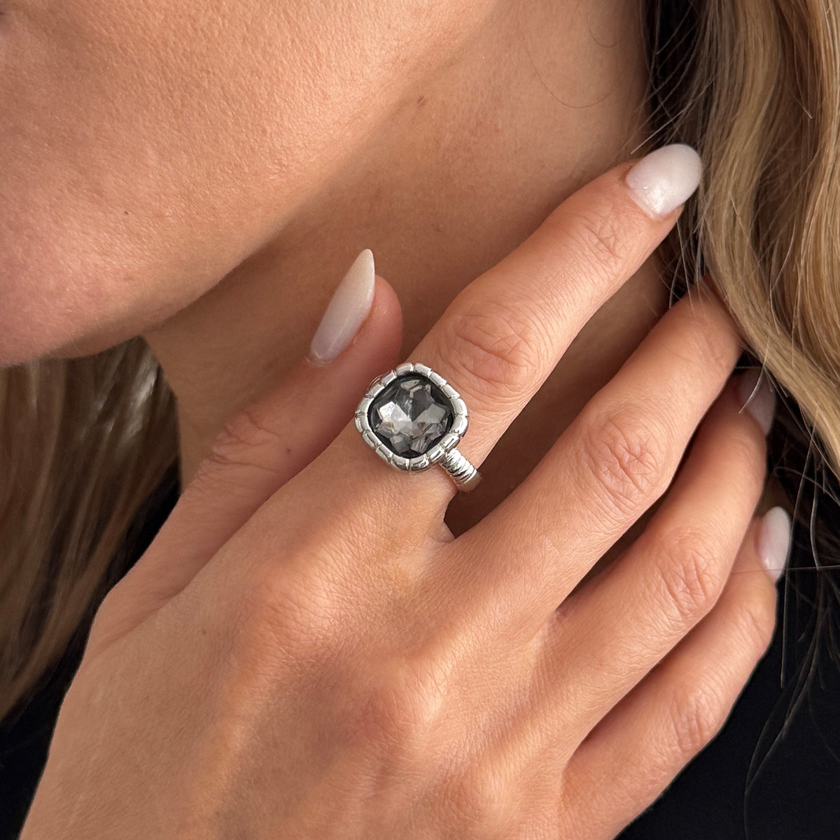 Minimalist Gray Diamond Geometric Acrylic Jewelry