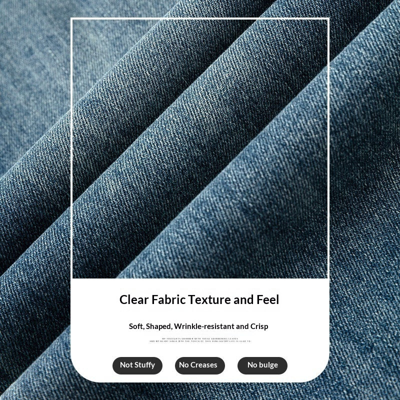 Retro Loose Straight-Leg High-Waist Floor-Length Wide-Leg Maternity Jeans