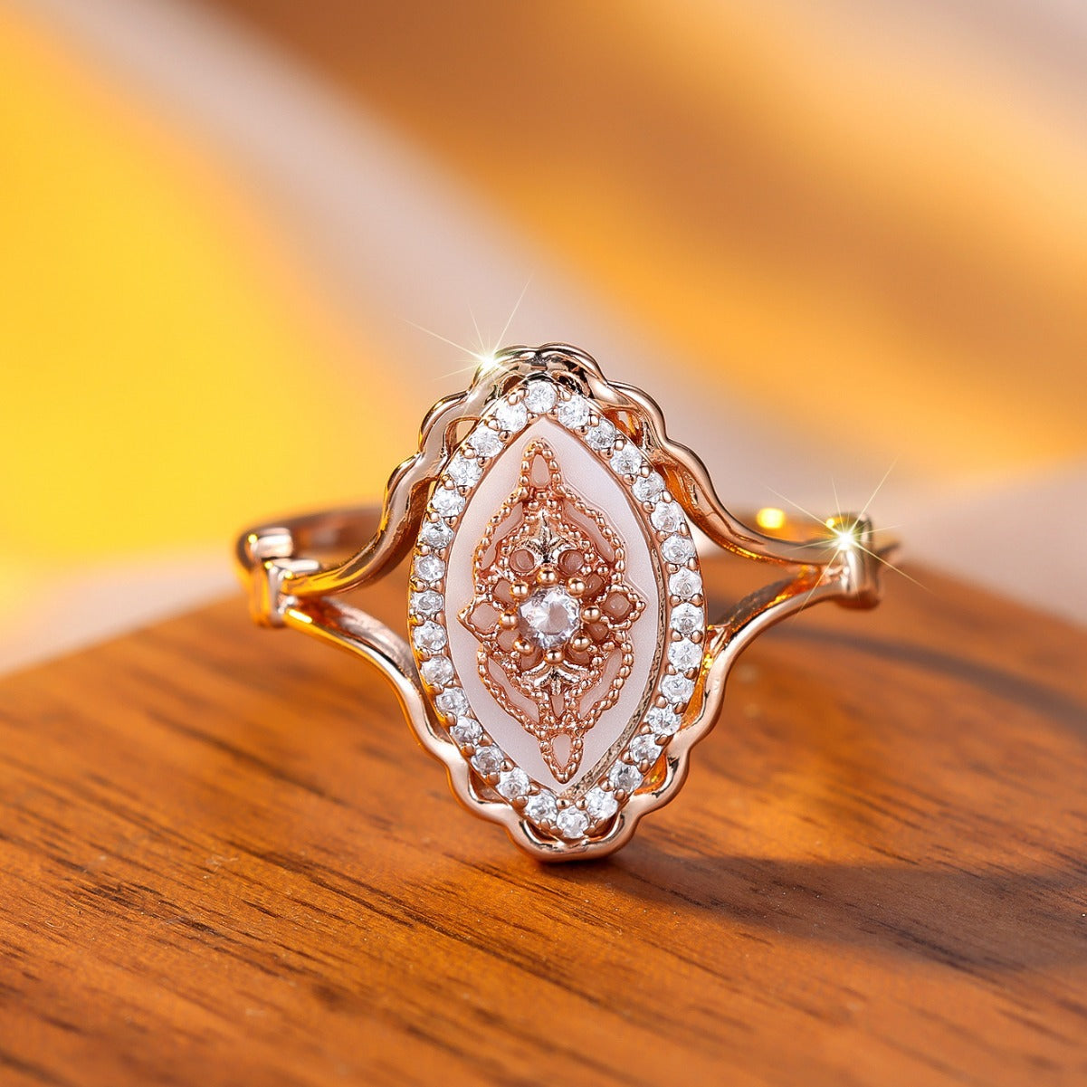 Simple Edgy Ring For Women With A Delicate Lace-like Design