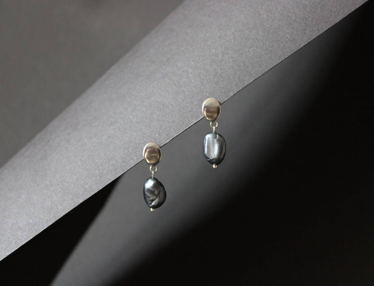 Handmade Organic Pearl style clay Drop Earrings | Modern Statement Jewelry Armenia