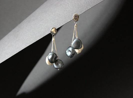 White Polymer Clay Drop Earrings – Handmade Statement Jewelry | Armenia