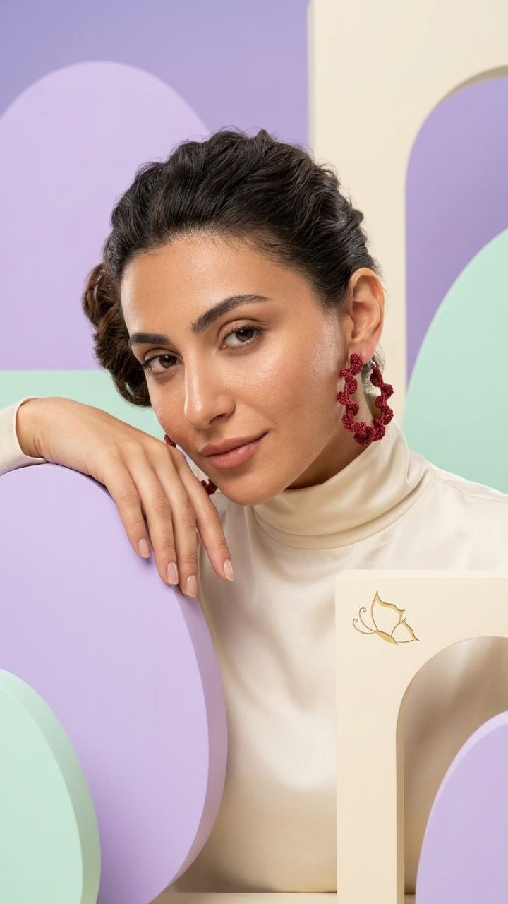Handmade Textured Crochet Hoop Earrings | Vintage Style Jewelry Armenia