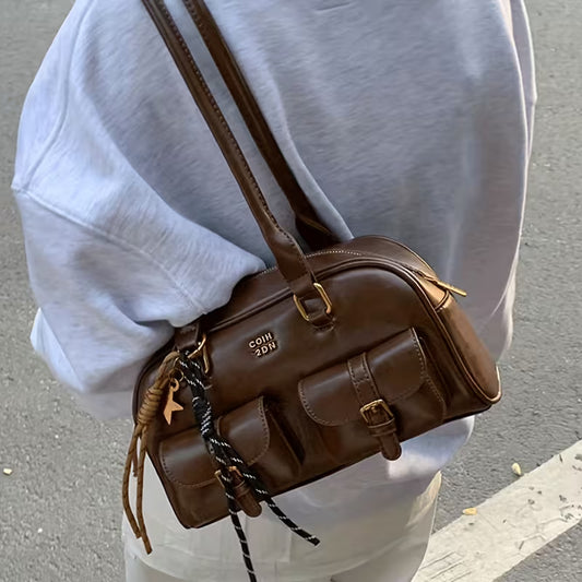 ashionable Classic Versatile Solid Color PU High Quality Fabric, Letter Pattern Decorative Design